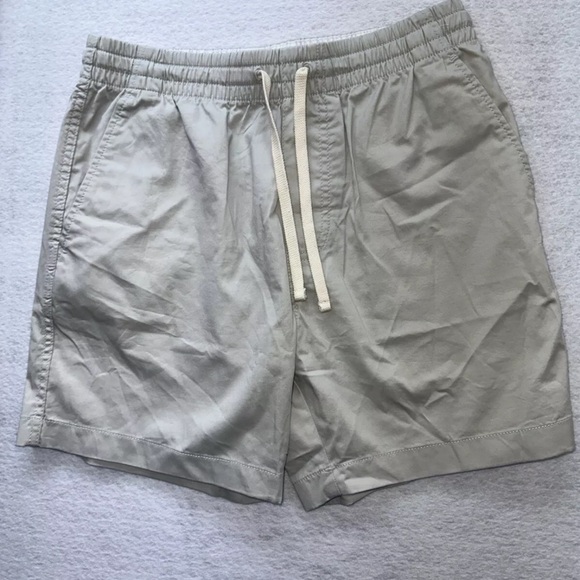 J. Crew Shorts Mens Small Khaki 6” Dock Shorts Drawstring Elastic Waist Stretch - Picture 1 of 9